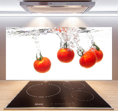 Glazen achterwand keuken Tomaten onder water