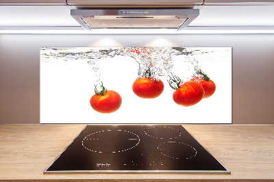 Glazen achterwand keuken Tomaten onder water