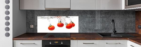 Glazen achterwand keuken Tomaten onder water