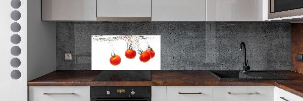 Glazen achterwand keuken Tomaten onder water