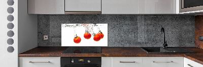 Glazen achterwand keuken Tomaten onder water