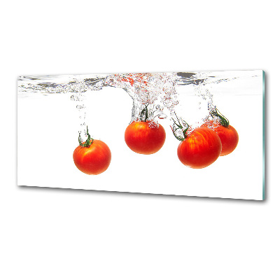 Glazen achterwand keuken Tomaten onder water