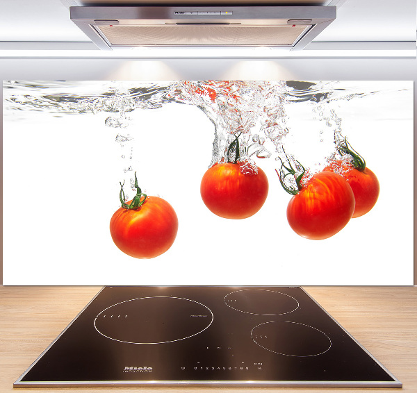 Glazen achterwand keuken Tomaten onder water