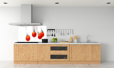 Glazen achterwand keuken Tomaten onder water