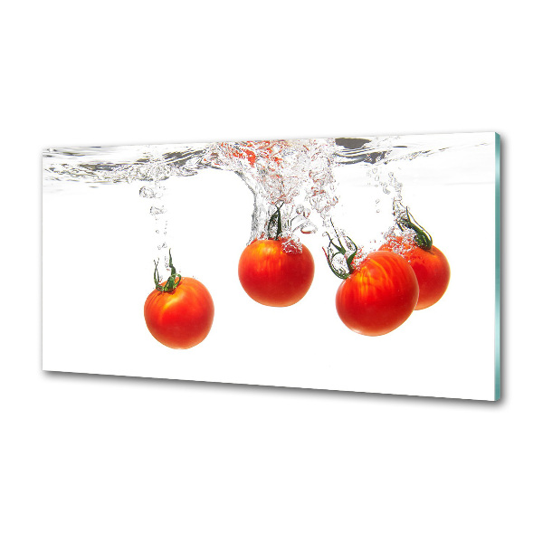 Glazen achterwand keuken Tomaten onder water