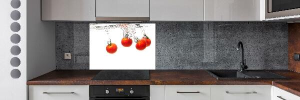 Glazen achterwand keuken Tomaten onder water