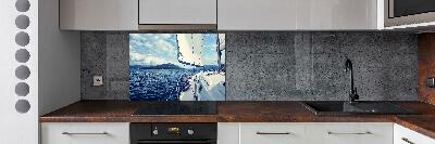 Keuken achterwand Een jacht tegen de zee