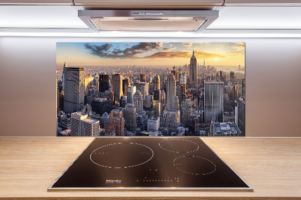 Achterwand keuken New York vanuit vogelperspectief