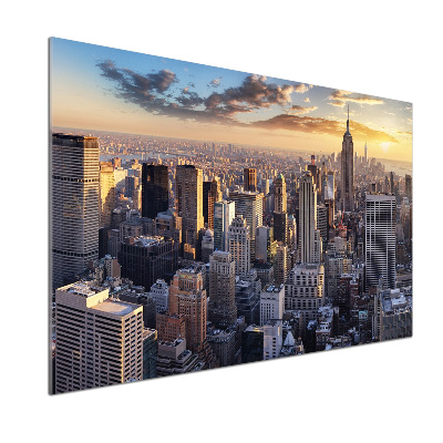 Achterwand keuken New York vanuit vogelperspectief