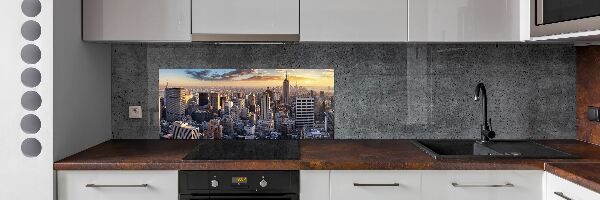 Achterwand keuken New York vanuit vogelperspectief
