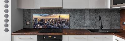 Achterwand keuken New York vanuit vogelperspectief