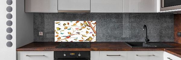 Achterwand keuken Vogels en vlinders