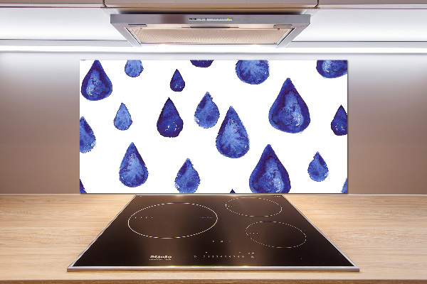 Keuken achterwand Blauwe druppels