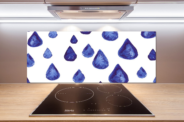 Keuken achterwand Blauwe druppels