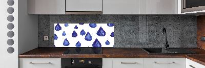 Keuken achterwand Blauwe druppels