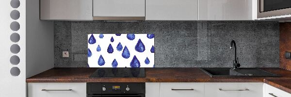 Keuken achterwand Blauwe druppels