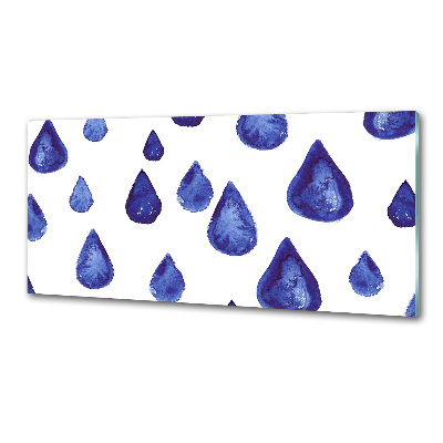 Keuken achterwand Blauwe druppels