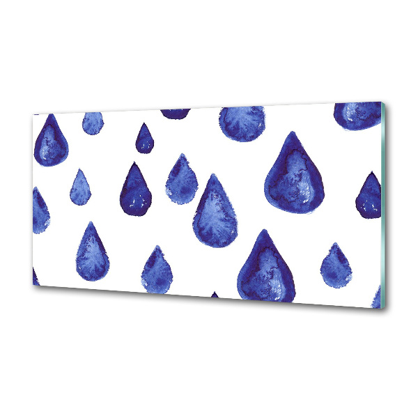Keuken achterwand Blauwe druppels