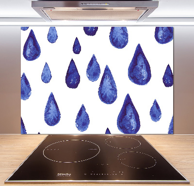 Keuken achterwand Blauwe druppels