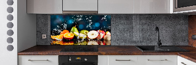Spatscherm keuken Fruit en water