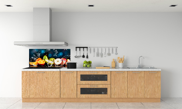 Spatscherm keuken Fruit en water