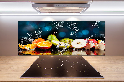 Spatscherm keuken Fruit en water