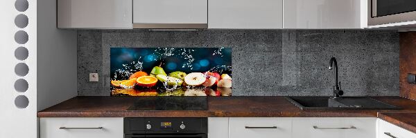 Spatscherm keuken Fruit en water