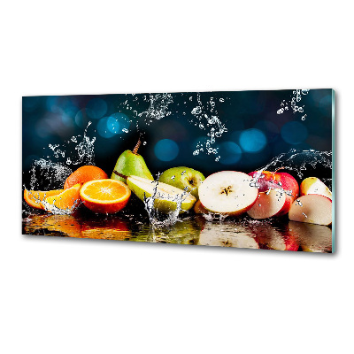 Spatscherm keuken Fruit en water