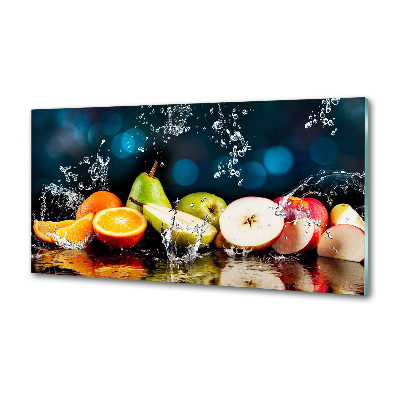 Spatscherm keuken Fruit en water