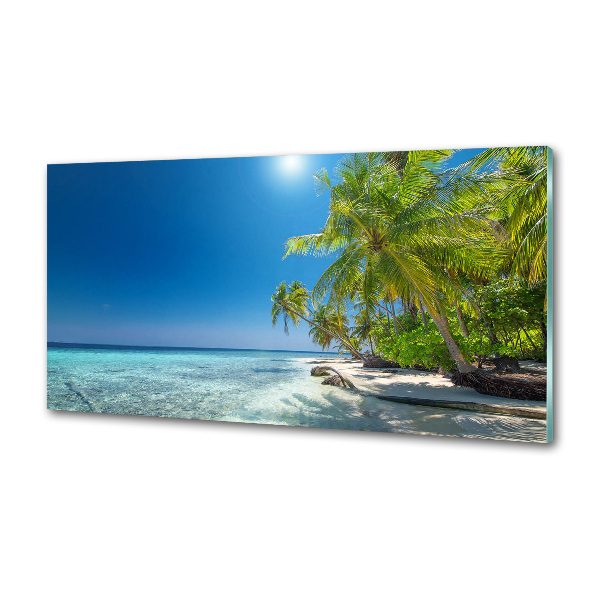 Spatscherm keuken strand van de Malediven