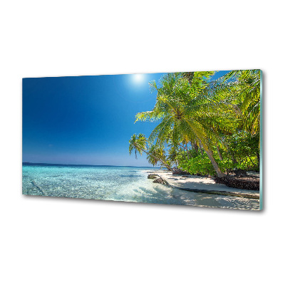 Spatscherm keuken strand van de Malediven