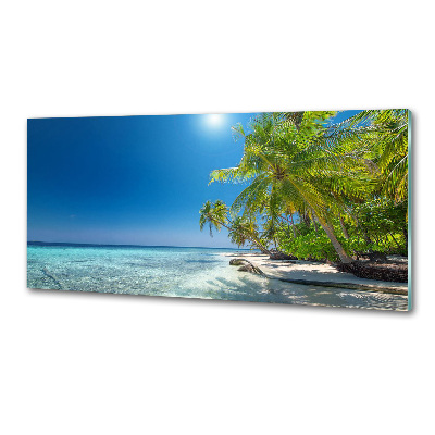 Spatscherm keuken strand van de Malediven