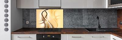 Spatscherm keuken Abstracte golven