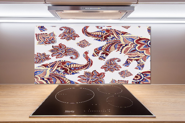 Keuken achterwand Olifantenornamenten