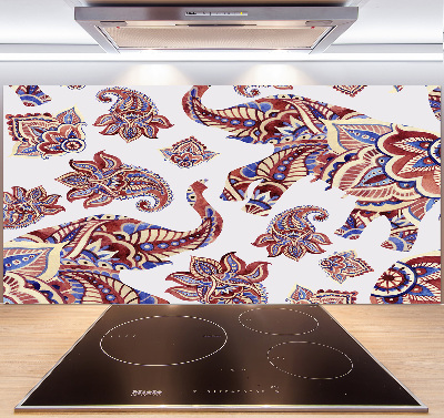 Keuken achterwand Olifantenornamenten