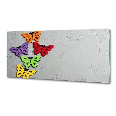 Spatscherm keuken Kleurrijke vlinders