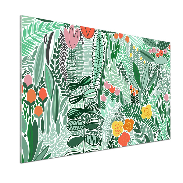 Spatplaat keuken Bloemenpatroon