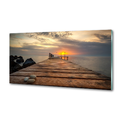 Spatscherm keuken Houten steiger