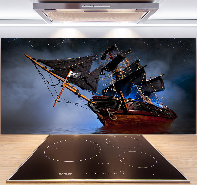 Achterwand keuken Piratenschip