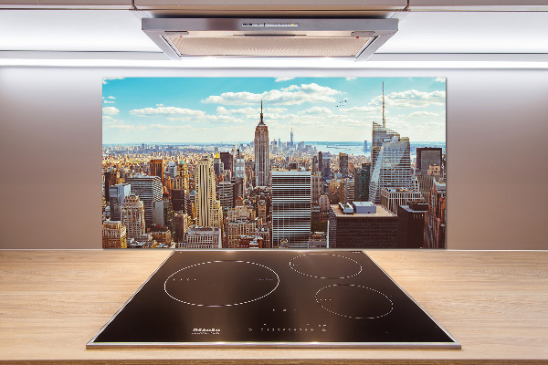 Keuken achterwand New York vanuit vogelperspectief