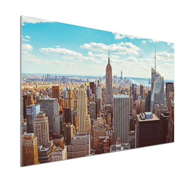 Keuken achterwand New York vanuit vogelperspectief