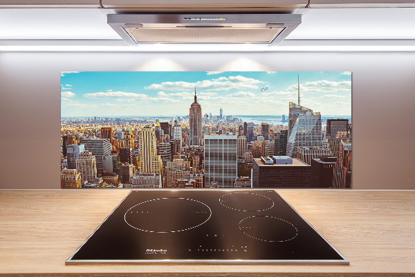Keuken achterwand New York vanuit vogelperspectief