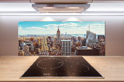 Keuken achterwand New York vanuit vogelperspectief