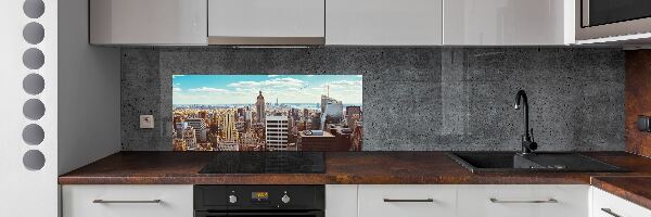 Keuken achterwand New York vanuit vogelperspectief