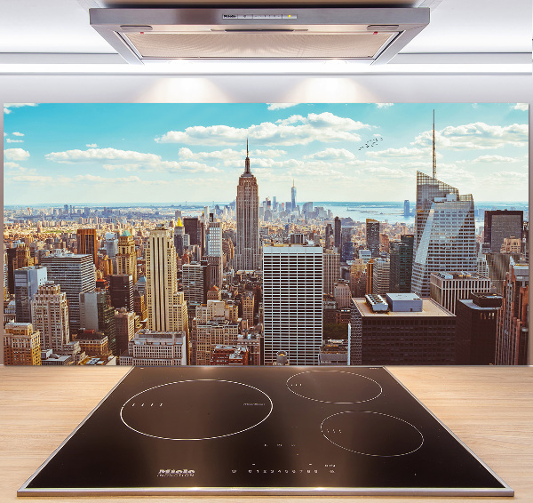 Keuken achterwand New York vanuit vogelperspectief