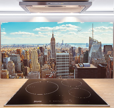Keuken achterwand New York vanuit vogelperspectief