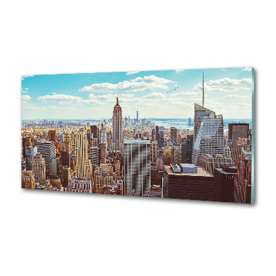 Keuken achterwand New York vanuit vogelperspectief