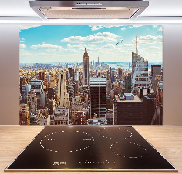 Keuken achterwand New York vanuit vogelperspectief