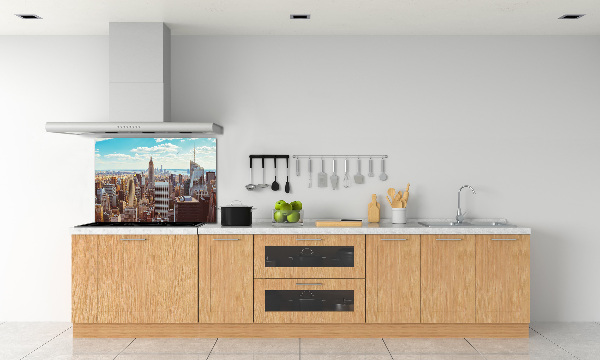 Keuken achterwand New York vanuit vogelperspectief