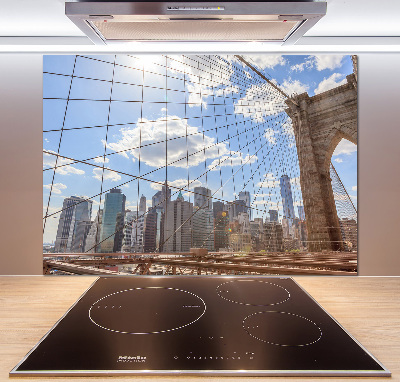 Glazen achterwand keuken New York Bridge